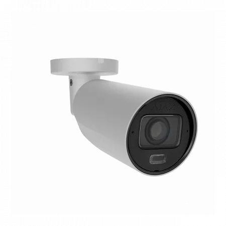 IP-камера дротова Ajax BulletCam HLVF 5 MP White, 2.8–12 мм, PoE, True WDR, IP67, ІЧ 60 м, LED 40 м, аудіо, кут огляду 31° до 111°, вулична, біла, 126277.217.WH1