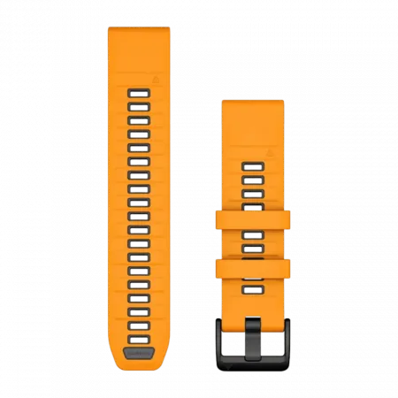 Ремінець QuickFit 22 мм, Spark Orange/Graphite помаранчевий/темно-сірий силіконовий