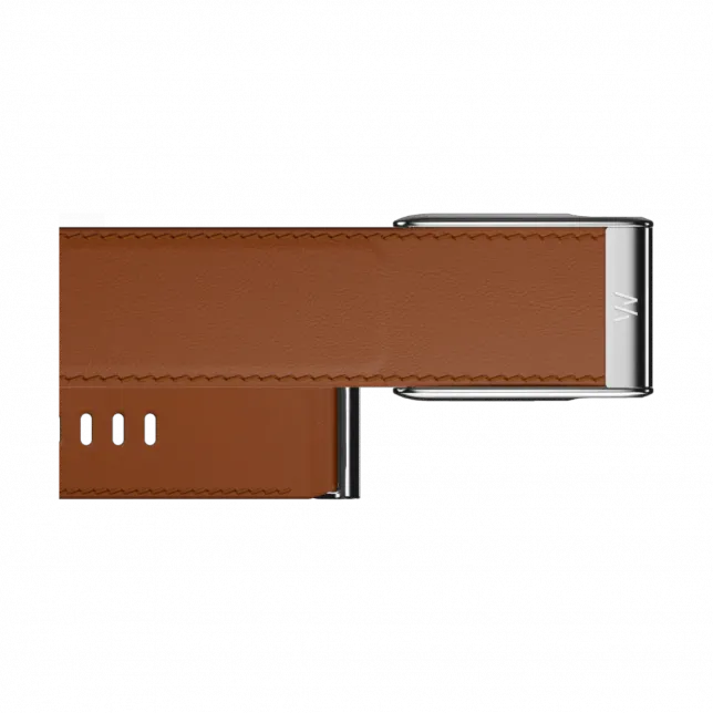Ремінець Whoop LeatherLuxe Straight Band для Whoop MG Band Chestnut/Cream with Titanium (L/XL)