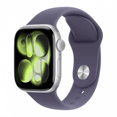 б/у Apple Watch Series 11 GPS 42mm Silver Aluminum Case with Purple Fog Sport Band - M/L