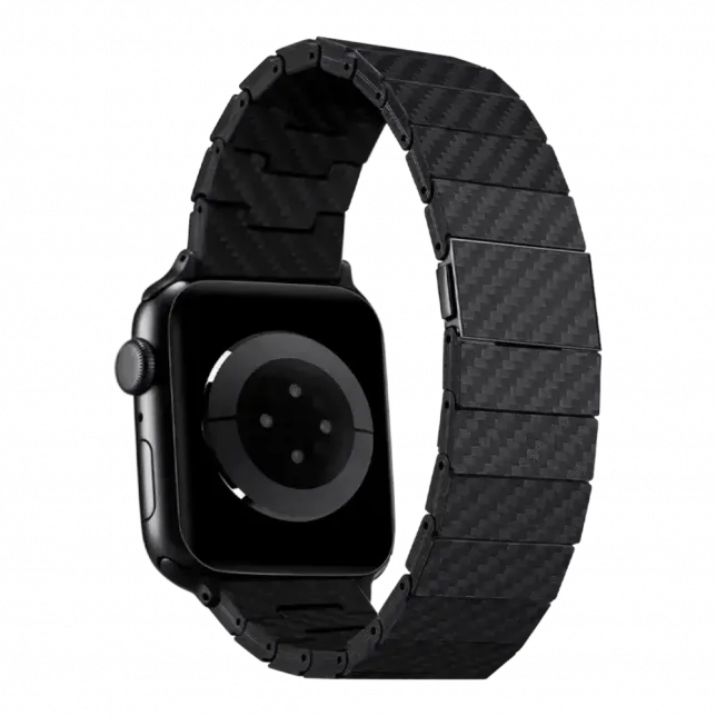 Ремінець PITAKA Carbon Fiber Watch Band Modern for Apple Watch 49/45/44mm, Black/Grey