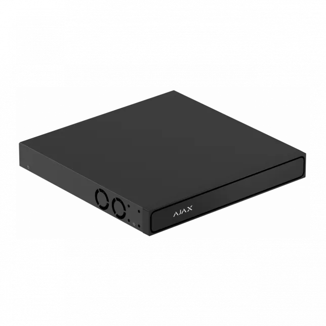 Мережевий відеореєстратор Ajax NVR H2D16PAC 16 black, HDMI 4K, 2 HDD, 16 PoE, 16 каналів, чорний, 140916.122.BL1