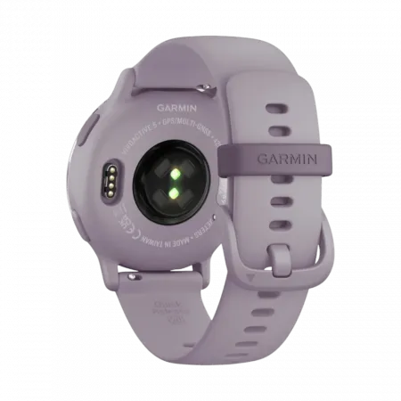 Смарт-годинник Garmin Vivoactive 5 Metallic Orchid Aluminum Bezel з бузковим корпусом Orchid та силіконовим ремінцем