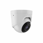 IP-Камера дротова Ajax TurretCam, 5мп, 4мм, Poe, True WDR, IP 65, ІЧ 35м, аудіо, кут огляду 75°до 85°, купольна, біла