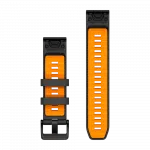Ремінець QuickFit 22 мм, Graphite/Spark Orange темно-сірий/помаранчевий силіконовий
