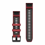 Ремінець QuickFit 22 мм, Marsala/Graphite червоний/темно-сірий силіконовий