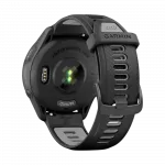 Смарт-годинник Garmin Forerunner 265 з чорним корпусом та Black/Powder Gray чорним силіконовим ремінцем