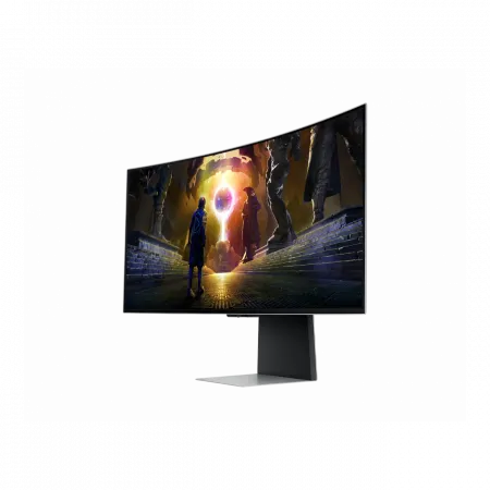 Монітор Samsung 34" Odyssey OLED G85S HDMI, DP, USB, Bluetooth, MM, OLED, 3440x1440, 0.3ms, HAS, FreeSync Premium Pro, CURVED