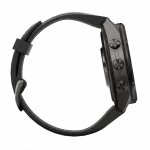 Смарт-годинник Garmin Fenix 9 Pro - inReach, 43мм Carbon Gray DLC Titanium з Black/Pebble Grey чорним/темно-сірим силіконовим ремінцем