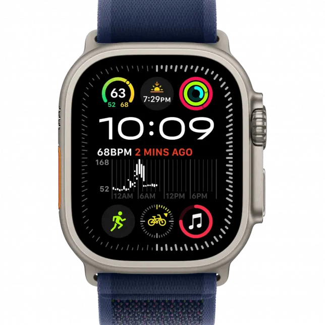 б/у Apple Watch Ultra 2 GPS + LTE 49mm Natural Titanium Case with Blue Trail Loop - M/L