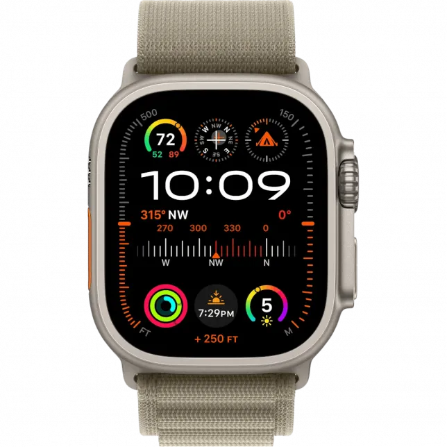 б/у Apple Watch Ultra 2 GPS + LTE 49mm Titanium Case with Olive Alpine Loop - Medium