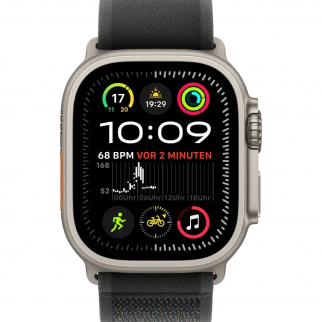 б/у Apple Watch Ultra 2 GPS + LTE 49mm Natural Titanium Case with Black Trail Loop M/L