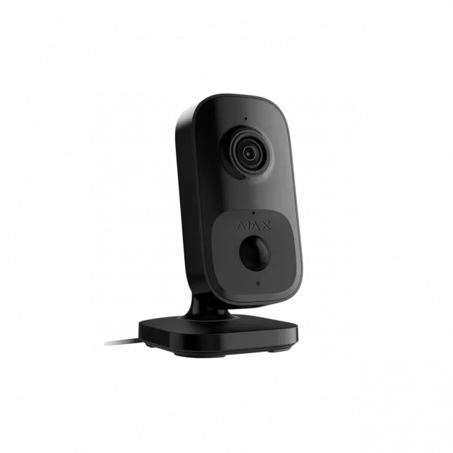 Камера відеоспостереження Ajax IndoorCam, внутрішня, 4мп, 110° вертикальний 60° горизонтальний, іч 8м, штучний інтелект, wi-fi, чорна