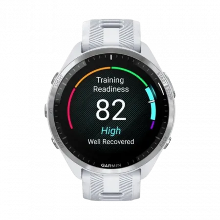 Смарт-годинник Garmin Forerunner 965 Titanium Bezel з Whitestone корпусом та Whitestone/Powder Grey силіконовим ремінцем
