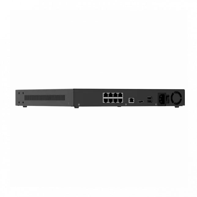 Мережевий відеореєстратор Ajax NVR H2D8PAC 8 black, HDMI 4K, 2 HDD, 8 PoE, 8 каналів, чорний, 140912.122.BL1