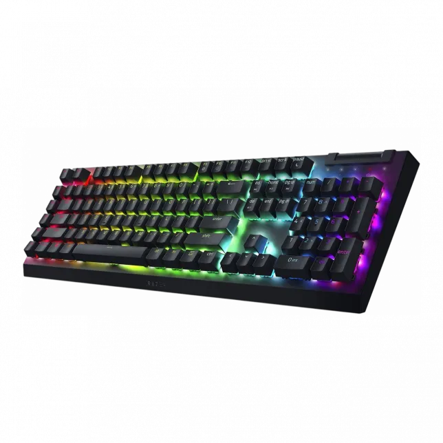 Клавіатура механічна Razer BlackWidow V4 X, 110key, Yellow Switch, USB-A, EN/RU, RGB, чорний