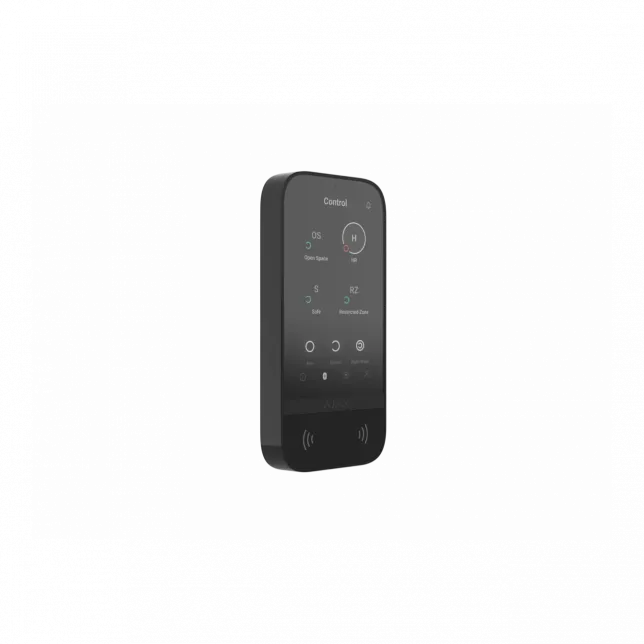 Клавіатура з сенсорним дисплеєм Ajax KeyPad TouchScreen, jeweller, бездротовий, чорний