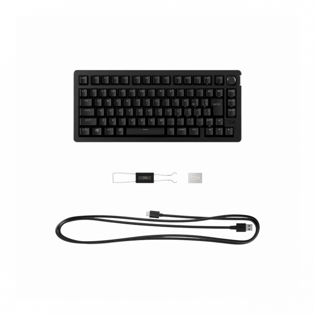 Клавіатура механічна HyperX Alloy Rise 75key, Red, USB-A/WL/BT, EN/UA, RGB, чорний