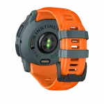 Смарт-годинник Garmin Instinct 3 50 мм, Solar Twilight сірий з Solstice помаранчевим силіконовим ремінцем