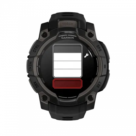 Смарт-годинник Garmin Instinct 3 45 мм, AMOLED Black чорний з Black чорним силіконовим ремінцем