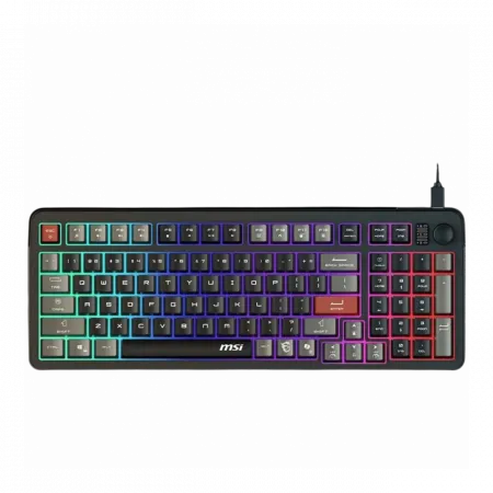 Клавіатура мембранна MSI FORGE GK110 UA 98key, USB-A, EN/UKR/RU, LED, чорний