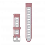 Ремінець Quick Release 18 мм, Pink/Whitestone рожевий, Silver застібка, силіконовий