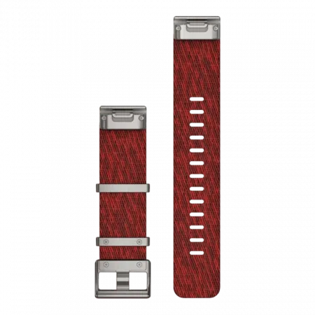 Ремінець QuickFit 22 мм, Red червоний жакардовий нейлоновий