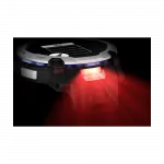 Смарт-годинник Garmin Instinct 3 50 мм, Solar Whitestone білий з Black/Bolt Blue чорним/синім силіконовим ремінцем