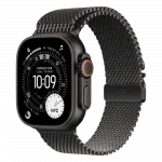 Apple Watch Ultra 3 GPS + LTE, 49mm Black Titanium Case with Black Titanium Milanese Loop - Small