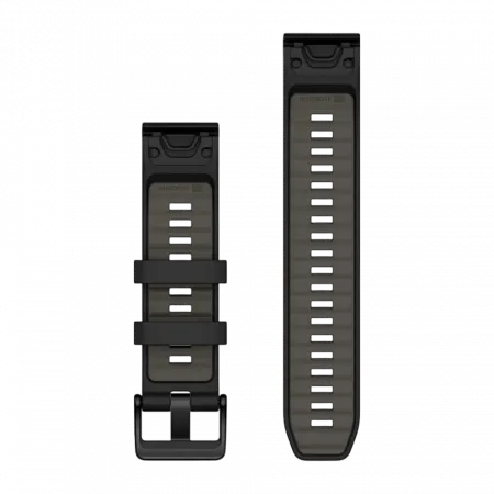 Ремінець QuickFit 22 мм, Black/Pebble Gray чорний силіконовий