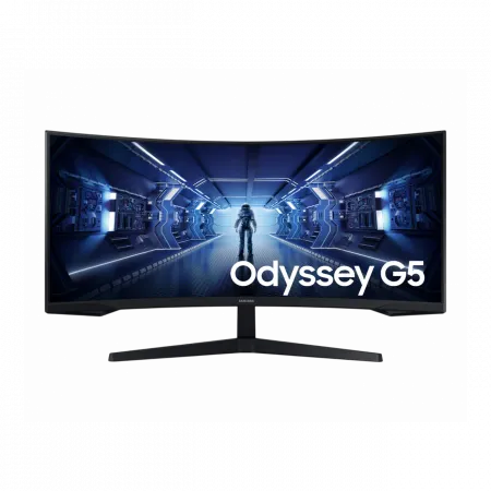 Монітор Samsung 34" Odyssey G5 C34G55TWW D-Sub, 2xHDMI, DP, VA, 3440x1440, 21:9, 165Hz, 1ms, CURVED