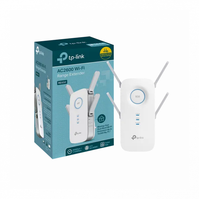 Розширювач покриття WiFi TP-LINK RE650 AC2600, 1хGE LAN