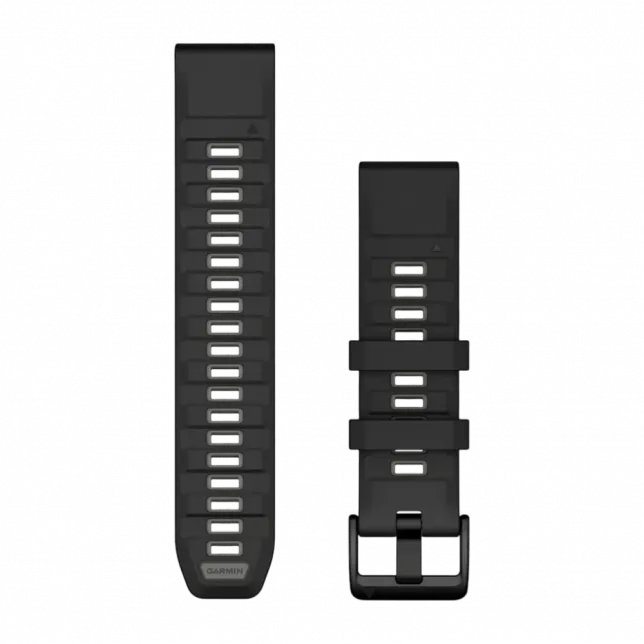 Ремінець QuickFit 22 мм, Black/Pebble Gray чорний силіконовий