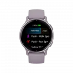 Смарт-годинник Garmin Vivoactive 5 Metallic Orchid Aluminum Bezel з бузковим корпусом Orchid та силіконовим ремінцем