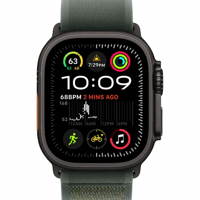б/у Apple Watch Ultra 2 GPS + LTE 49mm Black Titanium Case with Green Trail Loop - M/L
