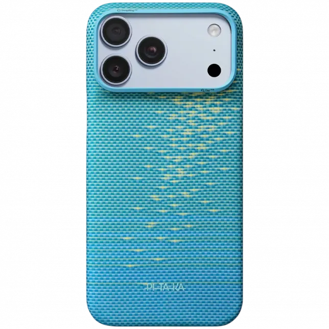 Чохол Pitaka Edge Ultra-Slim Glints of Gold Lucid Blue для iPhone 18 Pro Max/17 Pro Max