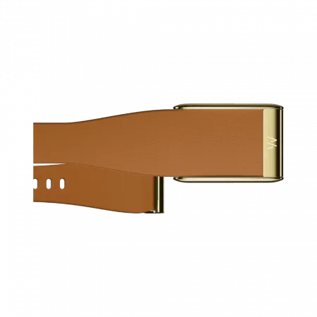 Ремінець Whoop LeatherLuxe Tapered Band для Whoop 5.0 Camel with Gold (L/XL)