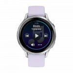Смарт-годинник Garmin Venu 4 41 мм Silver з Periwinkle бузковим силіконовим ремінцем