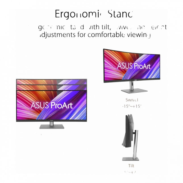 Монітор Asus 34.1" ProArt PA34VCNV 2xHDMI, 2xDP, USB-C, 2xUSB, RJ-45, MM, IPS, 3440x1440, 21:9, sRGB 100%, CURVED, AdaptiveSync, HAS, HDR10