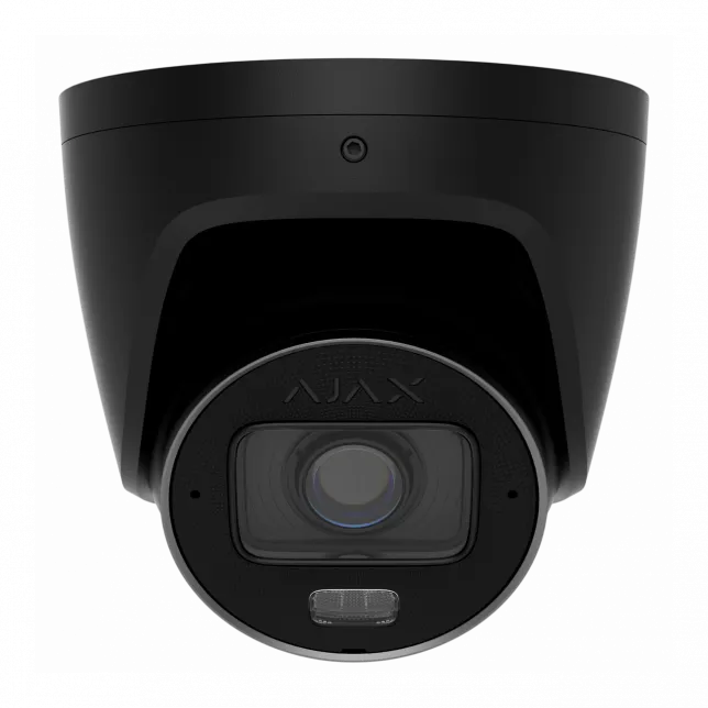 IP-камера дротова Ajax TurretCam HLVF 5 MP Black, 2.8–12 мм, PoE, True WDR, IP67, ІЧ 60 м, LED 40 м, аудіо, кут огляду 31° до 111°, вулична, чорна, 126280.197.BL1