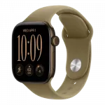 Apple Watch Series 12 GPS 42mm Dark Bronze Aluminum Case with Olive Sport Band S/M (MJEF4)