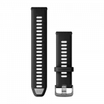 Ремінець Quick Release 22 мм, Black/Powder Grey чорний, Slate застібка, силіконовий
