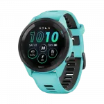 Смарт-годинник Garmin Forerunner 265 з Aqua корпусом та Aqua/Black бірюзовим силіконовим ремінцем