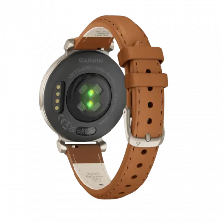 Смарт-годинник Garmin Lily 2 Classic Cream Gold з Tan коричневим шкіряним ремінцем