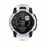 Смарт-годинник Garmin Instinct 3 45 мм, Solar Whitestone білий з Whitestone/Bolt Blue білим/синім силіконовим ремінцем