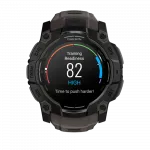 Смарт-годинник Garmin Instinct 3 50 мм, AMOLED Black чорний з Charcoal коричневим силіконовим ремінцем