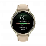Смарт-годинник Garmin Venu 4 41 мм Lunar Gold з Bone світло-бежевим силіконовим та Light Sand бежевим шкіряним ремінцями