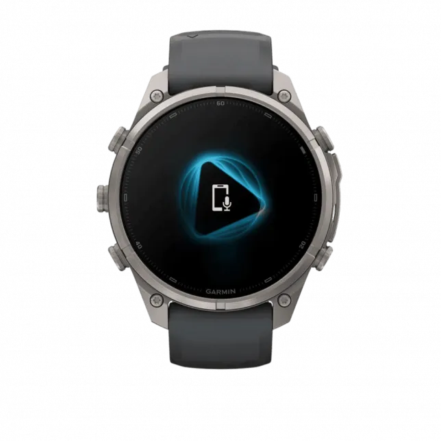 Смарт-годинник Garmin Fenix 9 Pro - inReach, 47мм Titanium з Graphite/Black темно-сірим/чорним силіконовим ремінцем