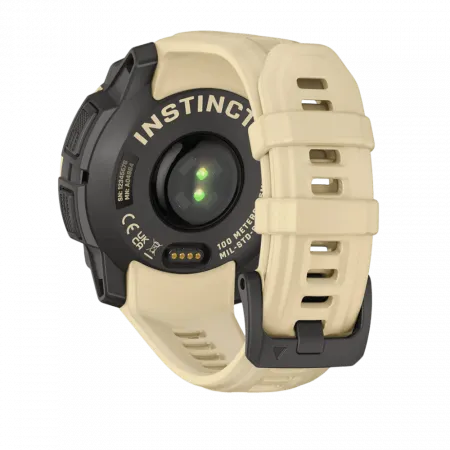 Смарт-годинник Garmin Instinct 3 45 мм, AMOLED Citrine бежевий з Citrine бежевим силіконовим ремінцем