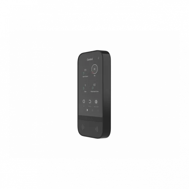 Клавіатура з сенсорним дисплеєм Ajax KeyPad TouchScreen, jeweller, бездротовий, чорний